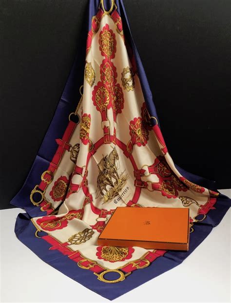 HERMÈS Vintage Silk Scarf Cuivreries Equestrian By Françoise 